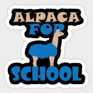 Alpaca school Sticker